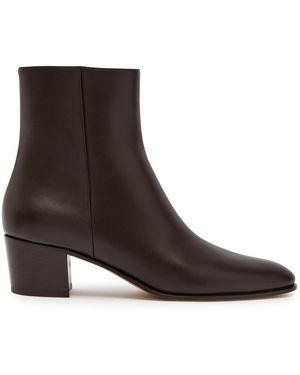 Gianvito Rossi Spencer 45 Leather Ankle Boots - Brown