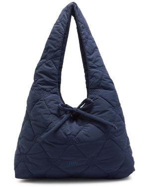 Damson Madder Roisin Quilted Hobo Bag - Blue