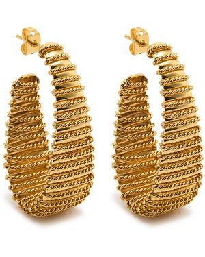 Daphine Lea 18Kt-Plated Hoop Earrings - Metallic