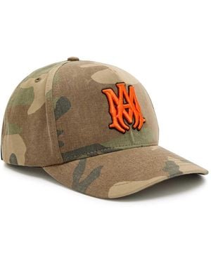 Amiri Ma Camouflage Twill Cap - Green