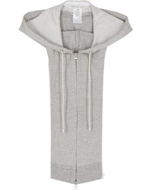 Veronica Beard Hooded Cotton Dickey - Grey