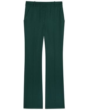Veronica Beard Melvin Flared-Leg Trousers - Green