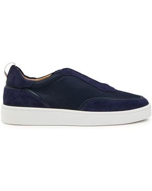 Aurélien Leisure Panelled Suede Trainers - Blue