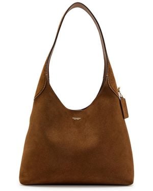 COACH Brooklyn 28 Suede Shoulder Bag - Brown