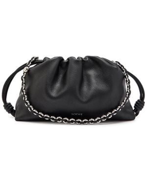 Loewe Flamenco Medium Grained Leather Clutch - Black