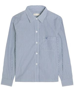 Suzie Kondi Vella Striped Cotton-Poplin Shirt - Blue