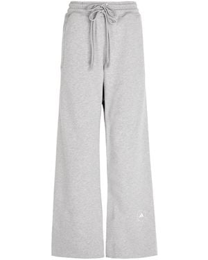 Stella McCartney Adidas X Logo Straight-Leg Cotton Sweatpants - Gray