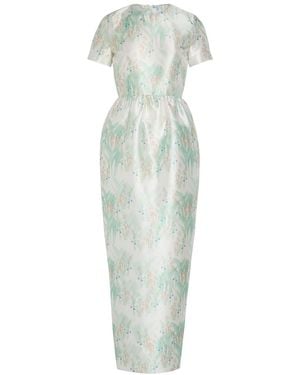 BERNADETTE Lexi Printed Satin Maxi Dress - Green