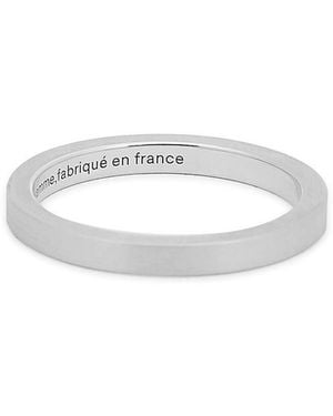 Le Gramme 3g Brushed Sterling Ring - White