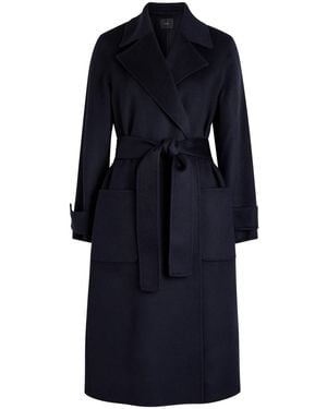 JOSEPH Arline Wool And Cashmere-Blend Coat - Blue