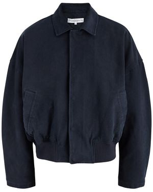 JW Anderson Cotton-Canvas Bomber Jacket - Blue
