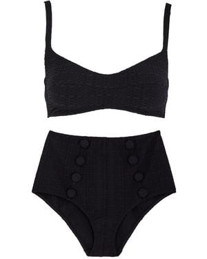 Lisa Marie Fernandez Balconette High Waist Bikini - Black