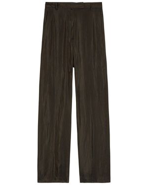 Dries Van Noten Penn Pinstriped Wide-Leg Woven Trousers - Brown