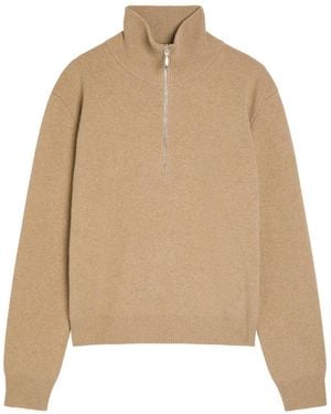 Rohe Half-Zip Wool-Blend Jumper - Natural