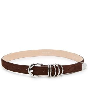 DEHANCHE Hollyhock Suede Belt - Brown