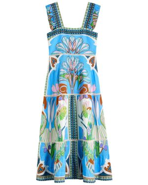 Lug Von Siga Sybill Linen Midi Dress - Blue