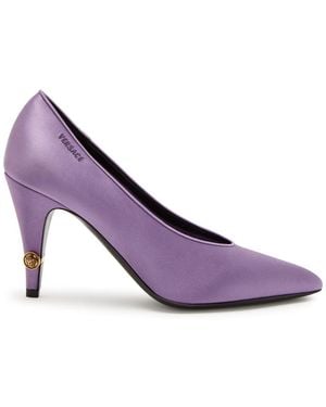 Versace Decollete 90 Satin Court Shoes - Purple