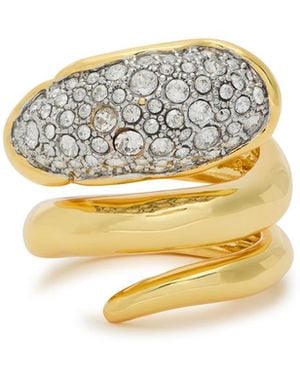 Alexis Solanales 14Kt-Plated Coiled Ring - White
