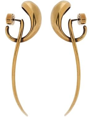 KHAITE Cyclone Antique 18Kt-Plated Drop Earrings - White