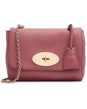 Mulberry Lily Heavy Grain Leather Shoulder Bag - Pink