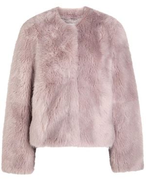 Stand Studio Halle Faux Fur Jacket - Pink