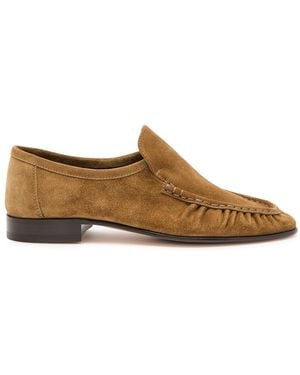 The Row Soft Suede Loafers - Brown