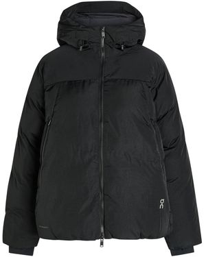 On Shoes All-Day Padded Hooded Nyl Jacket - Black