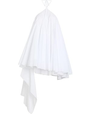 Jacquemus La Triangle Courte Asymmetric Cotton-Blend Mini Dress - White