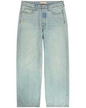 CHERRY LA Distressed Wide-Leg Jeans - Blue