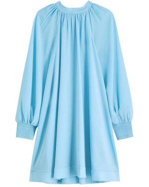 Alice + Olivia Gracen Trapeze Chiffon Mini Dress - Blue