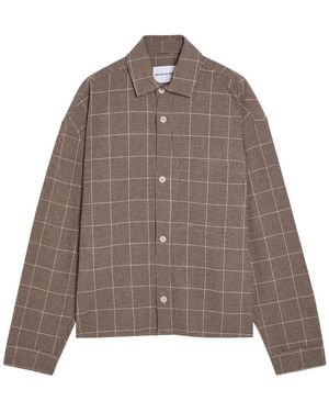 MKI Miyuki-Zoku Checked Textured Woven Shirt - Brown