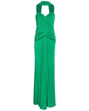 The New Arrivals Ilkyaz Ozel Amanda Stretch-Jersey Maxi Dress - Green