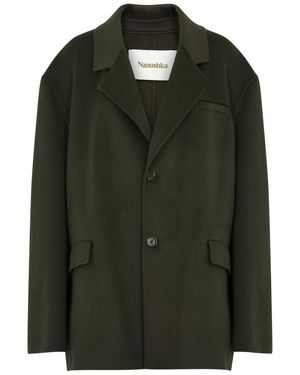 Nanushka Sea Wool-Blend Jacket - Green