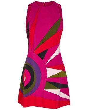 PUCCI Abito Printed Cady Mini Dress - Pink
