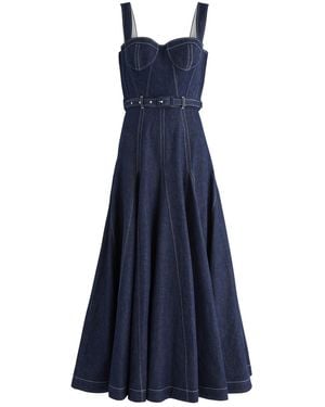 Huishan Zhang Keya Denim Maxi Dress - Blue