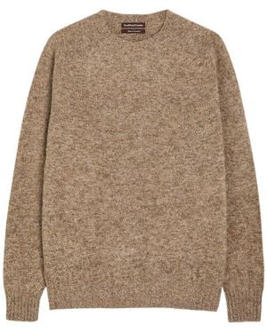 YMC Suedehead Wool Jumper - Brown