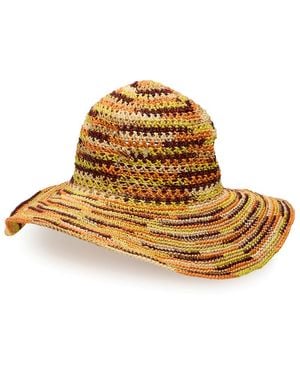 Sensi Studio Hippie Fiesta Straw Sun Hat - Metallic