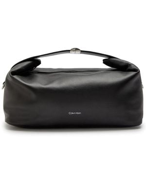 Calvin Klein Andy Leather Top Handle Bag - Black