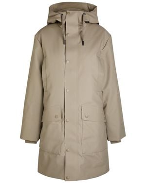 Rains Nome Quilted Rubberised Parka Coat - Natural