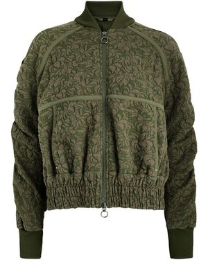 High Boast Floral-Jacquard Bomber Jacket - Green