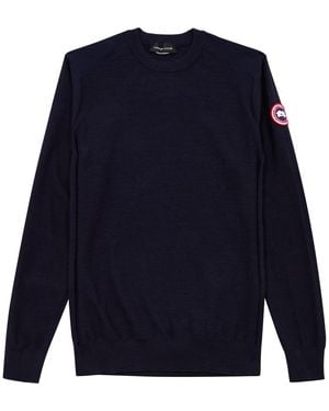 Canada Goose Wool Jumper in Blue for Men Lyst UK