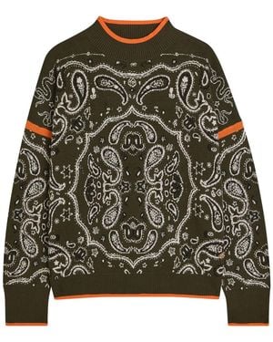 Never Fully Dressed Dana Paisley Knit Jumper - Black