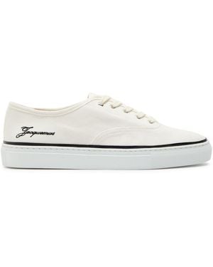 Jacquemus Les Fefe Logo-Embroidered Canvas Trainers - White