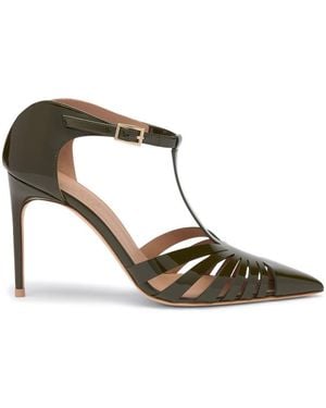Malone Souliers Jennifer 90 Patent Heeled Mules - Green