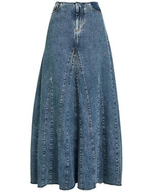 Our Legacy Revel Paneled Denim Maxi Skirt - Blue