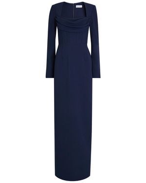Rebecca Vallance Nemy Crepe Maxi Dress - Blue