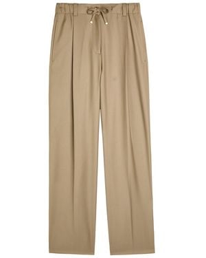 Moncler Straight-Leg Wool Trousers - Natural
