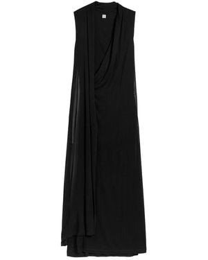 TOTEME Scarf-Effect Mesh Maxi Dress - Black