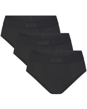 Skims Cotton-Blend Briefs - Black