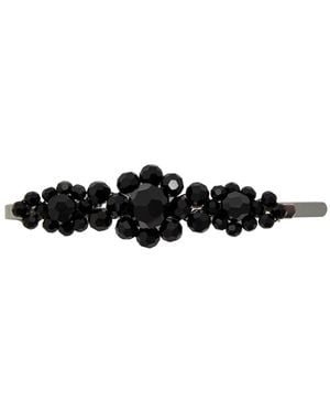 Simone Rocha Large Flower Crystal-Embellished Hair Clip - Black